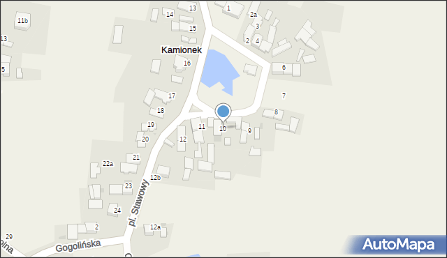 Kamionek, Plac Stawowy, 10, mapa Kamionek