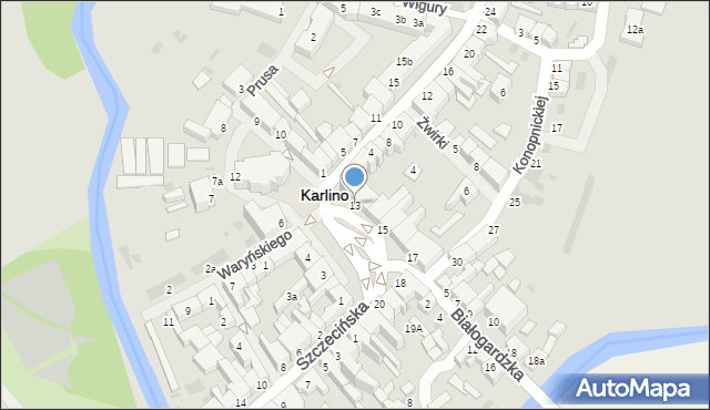 Karlino, Plac Jana Pawła II, 13, mapa Karlino