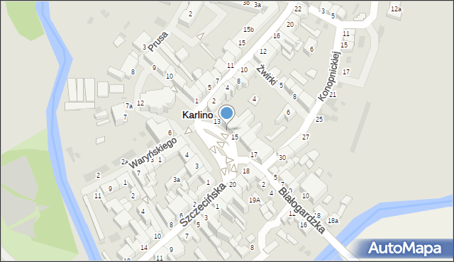 Karlino, Plac Jana Pawła II, 14, mapa Karlino