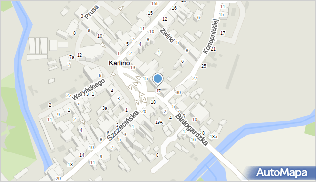 Karlino, Plac Jana Pawła II, 17, mapa Karlino