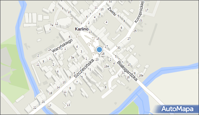 Karlino, Plac Jana Pawła II, 19, mapa Karlino