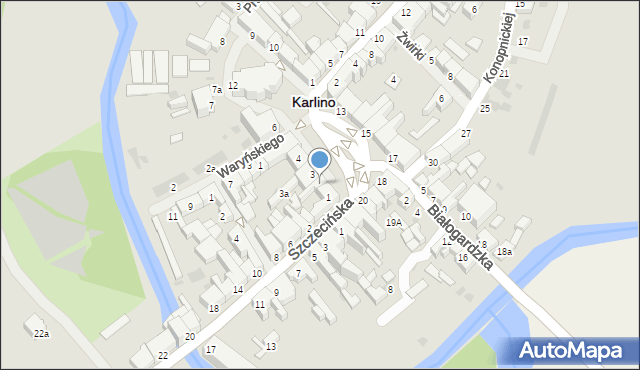 Karlino, Plac Jana Pawła II, 2, mapa Karlino
