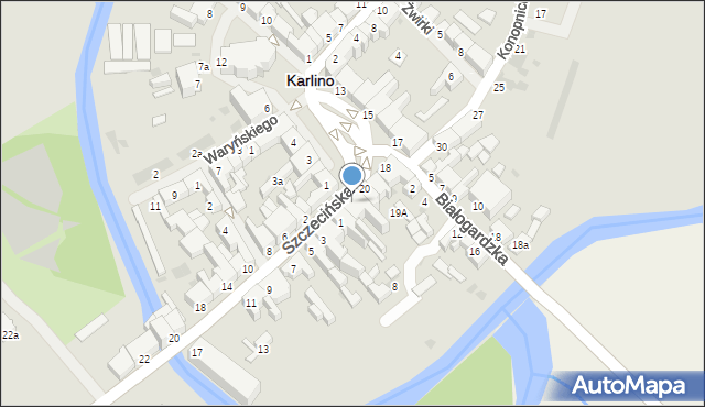 Karlino, Plac Jana Pawła II, 21, mapa Karlino