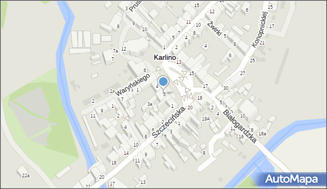 Karlino, Plac Jana Pawła II, 3, mapa Karlino