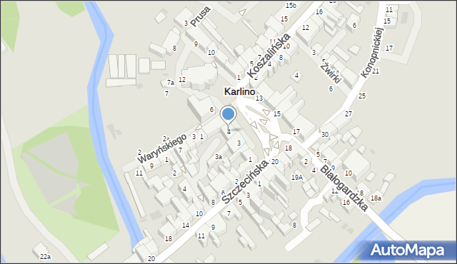 Karlino, Plac Jana Pawła II, 4, mapa Karlino