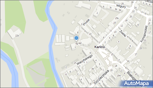 Karlino, Plac Jana Pawła II, 7a, mapa Karlino