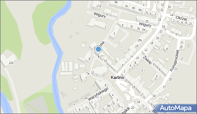 Karlino, Plac Jana Pawła II, 9, mapa Karlino