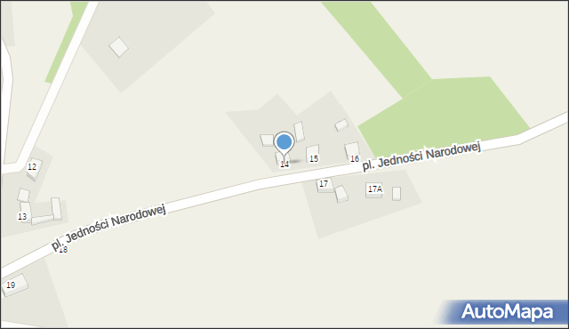 Karsko, Plac Jedności Narodowej, 14, mapa Karsko
