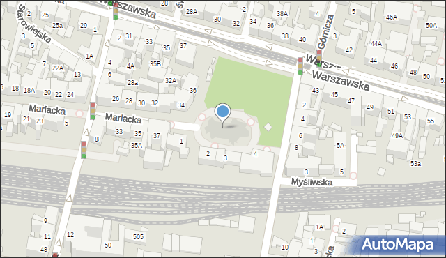 Katowice, Plac Szramka Emila, ks., 1, mapa Katowic