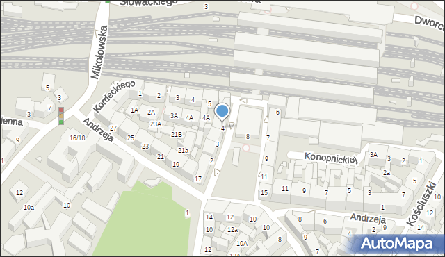 Katowice, Plac Oddziałów Młodzieży Powstańczej, 4, mapa Katowic