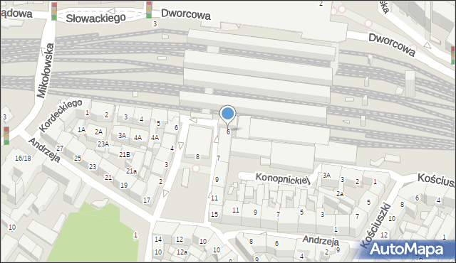 Katowice, Plac Oddziałów Młodzieży Powstańczej, 6, mapa Katowic