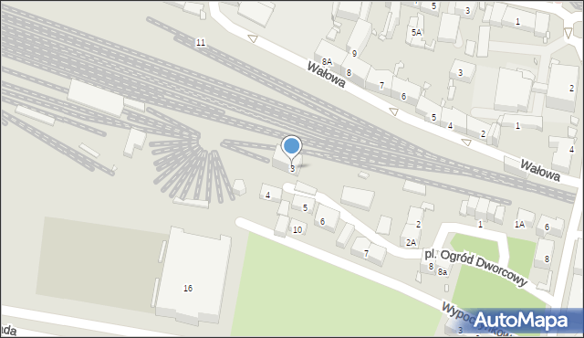 Katowice, Plac Ogród Dworcowy, 3, mapa Katowic