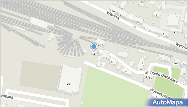 Katowice, Plac Ogród Dworcowy, 4, mapa Katowic