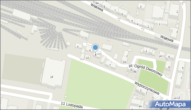 Katowice, Plac Ogród Dworcowy, 6, mapa Katowic