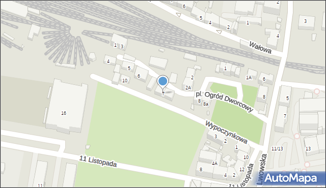 Katowice, Plac Ogród Dworcowy, 7, mapa Katowic