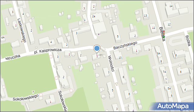 Katowice, Plac Kasprowicza Jana, 1, mapa Katowic