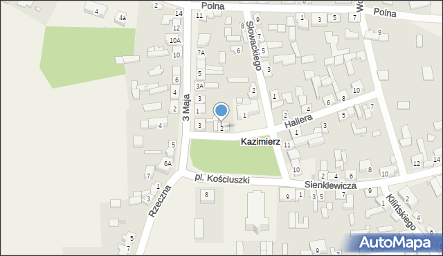 Kazimierz, Plac Kościuszki Tadeusza, gen., 2, mapa Kazimierz