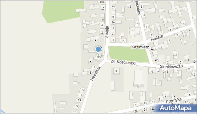 Kazimierz, Plac Kościuszki Tadeusza, gen., 6A, mapa Kazimierz