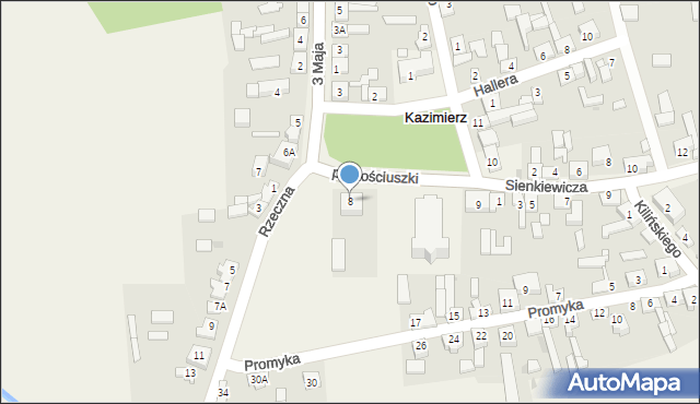 Kazimierz, Plac Kościuszki Tadeusza, gen., 8, mapa Kazimierz