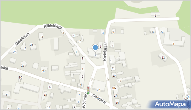 Kazimierz Biskupi, Plac Wolności, 2, mapa Kazimierz Biskupi