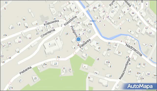 Kazimierz Dolny, Plebanka, 4b, mapa Kazimierz Dolny