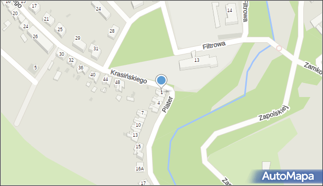 Kędzierzyn-Koźle, Plater Emilii, 1, mapa Kędzierzyna-Koźle