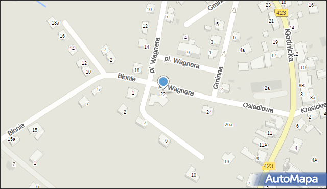 Kędzierzyn-Koźle, Plac Wagnera Richarda, 22, mapa Kędzierzyna-Koźle