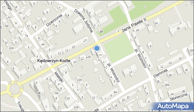 Kędzierzyn-Koźle, Plac Wolności, 1d, mapa Kędzierzyna-Koźle