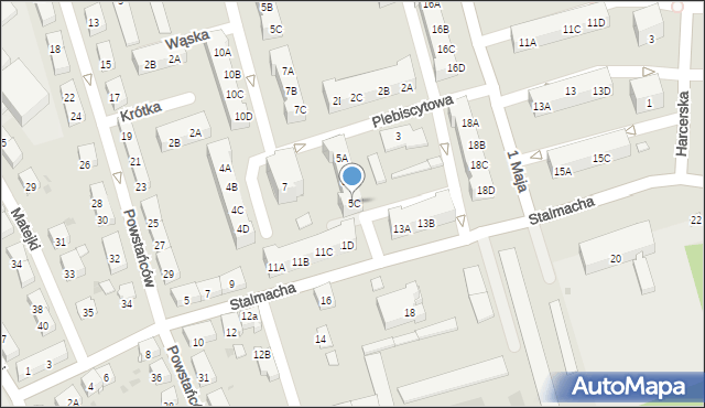 Kędzierzyn-Koźle, Plebiscytowa, 5C, mapa Kędzierzyna-Koźle