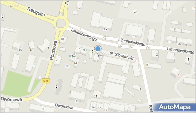 Kętrzyn, Plac Słowiański, 4, mapa Kętrzyn