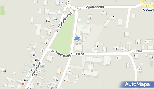 Kleczew, Plac Piłsudskiego Józefa, marsz., 13, mapa Kleczew