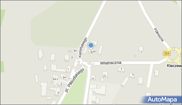 Kleczew, Plac Piłsudskiego Józefa, marsz., 9, mapa Kleczew