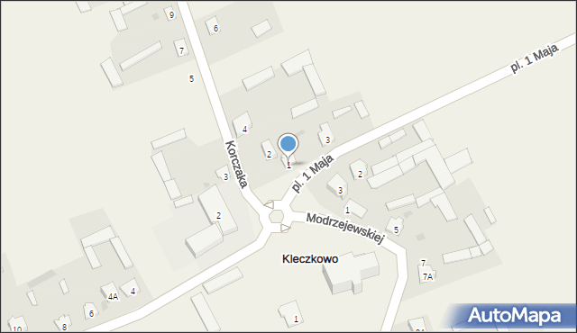 Kleczkowo, Plac 1 Maja, 1, mapa Kleczkowo