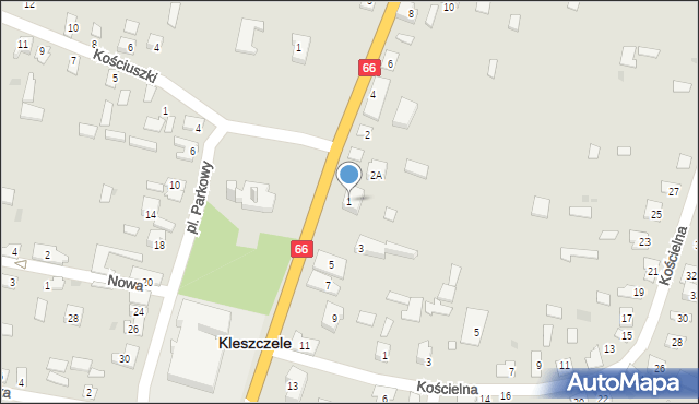 Kleszczele, Plac Parkowy, 1, mapa Kleszczele