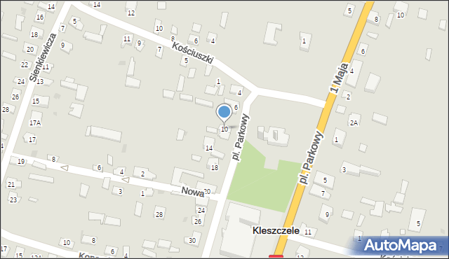 Kleszczele, Plac Parkowy, 10, mapa Kleszczele