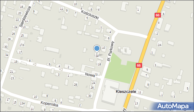 Kleszczele, Plac Parkowy, 14, mapa Kleszczele