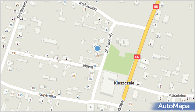 Kleszczele, Plac Parkowy, 18, mapa Kleszczele