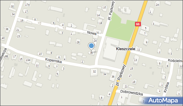 Kleszczele, Plac Parkowy, 30, mapa Kleszczele