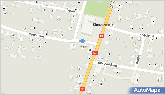 Kleszczele, Plac Parkowy, 34, mapa Kleszczele