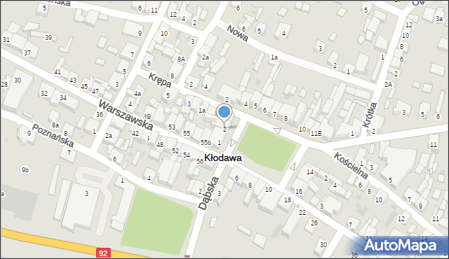 Kłodawa, Plac Wolności, 2, mapa Kłodawa