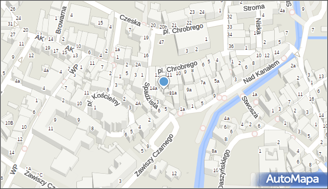 Kłodzko, Plac Króla Bolesława Chrobrego, 12a, mapa Kłodzka