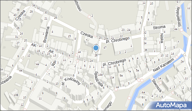 Kłodzko, Plac Króla Bolesława Chrobrego, 16, mapa Kłodzka