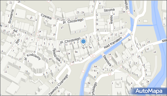 Kłodzko, Plac Króla Bolesława Chrobrego, 7a, mapa Kłodzka