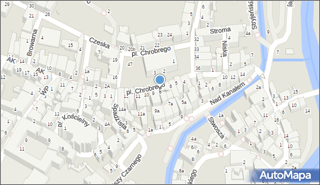 Kłodzko, Plac Króla Bolesława Chrobrego, 8, mapa Kłodzka