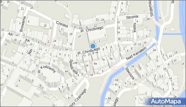 Kłodzko, Plac Króla Bolesława Chrobrego, 9, mapa Kłodzka