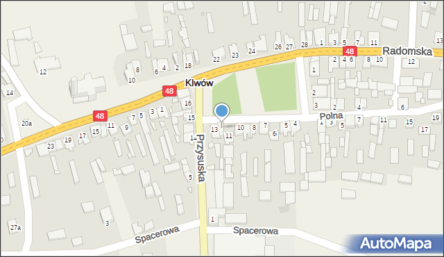 Klwów, Plac Świdzińskiego Konstantego, 12, mapa Klwów