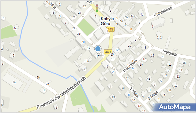 Kobyla Góra, Plac Wiosny Ludów, 17, mapa Kobyla Góra