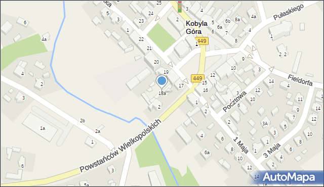 Kobyla Góra, Plac Wiosny Ludów, 18a, mapa Kobyla Góra