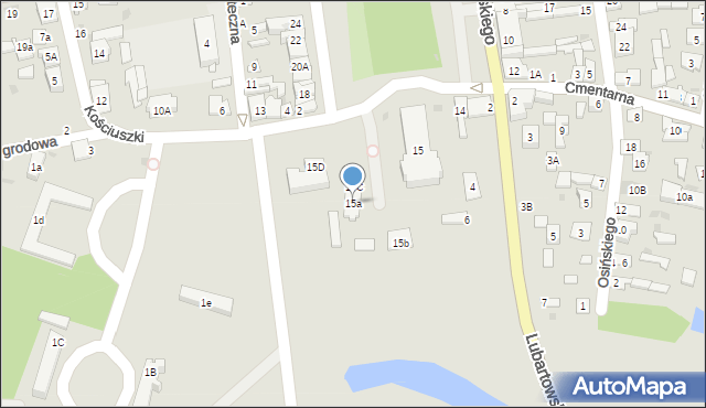 Kock, Plac Jabłonowskiej Anny, 15a, mapa Kock