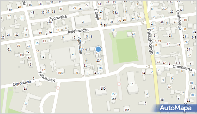 Kock, Plac Jabłonowskiej Anny, 21, mapa Kock